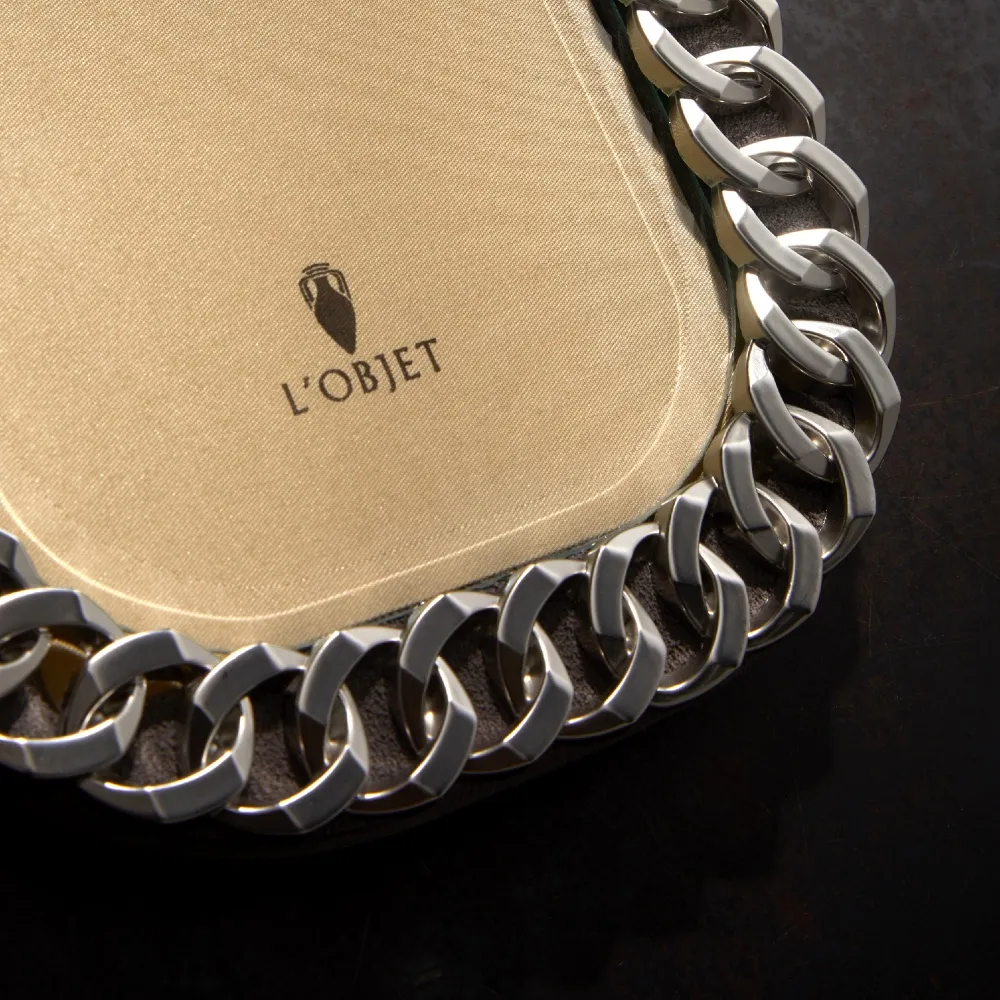 Cuban Link 4x6 Photo Frame - Platinum, Metal