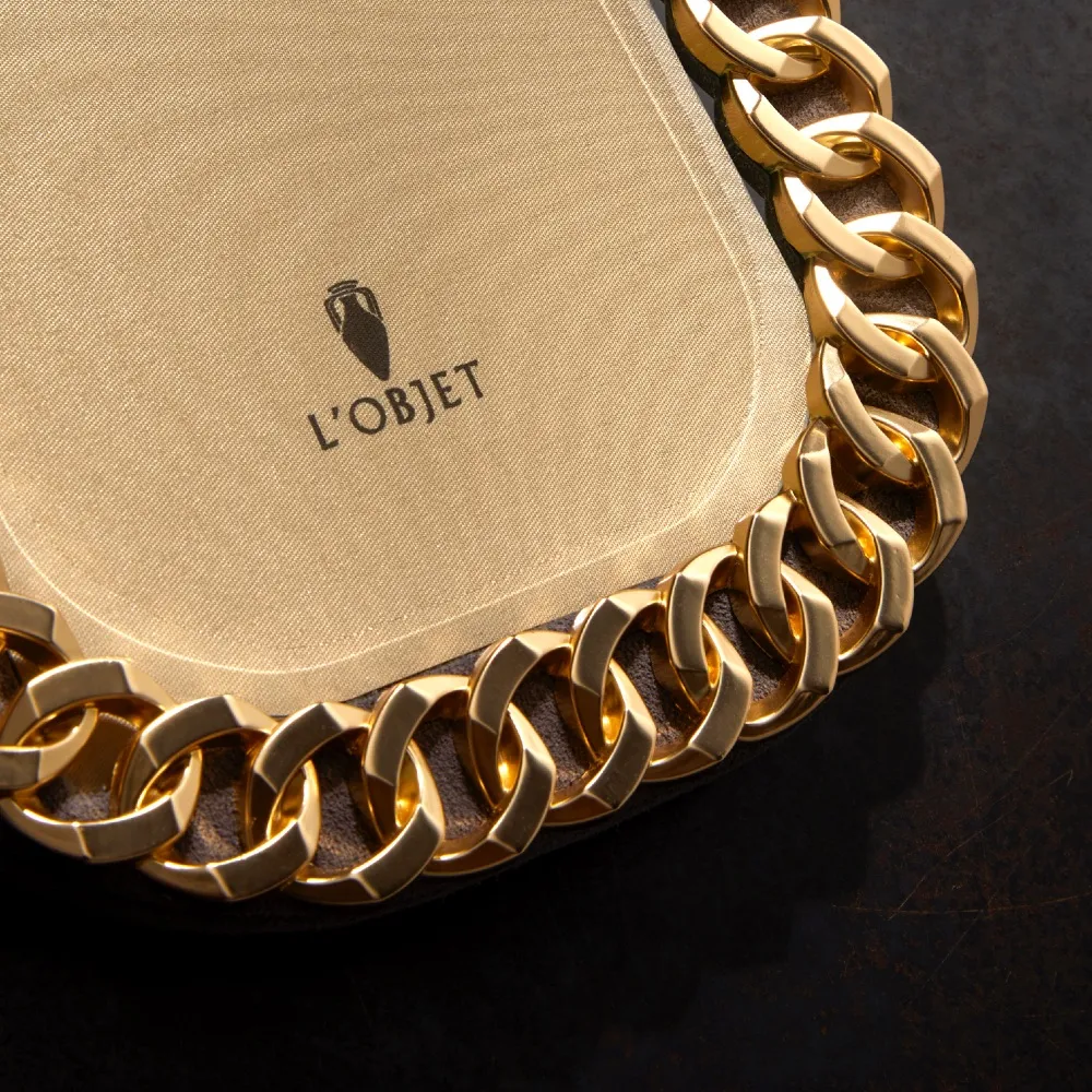 Cuban Link 5x7 Photo Frame - Gold, Metal