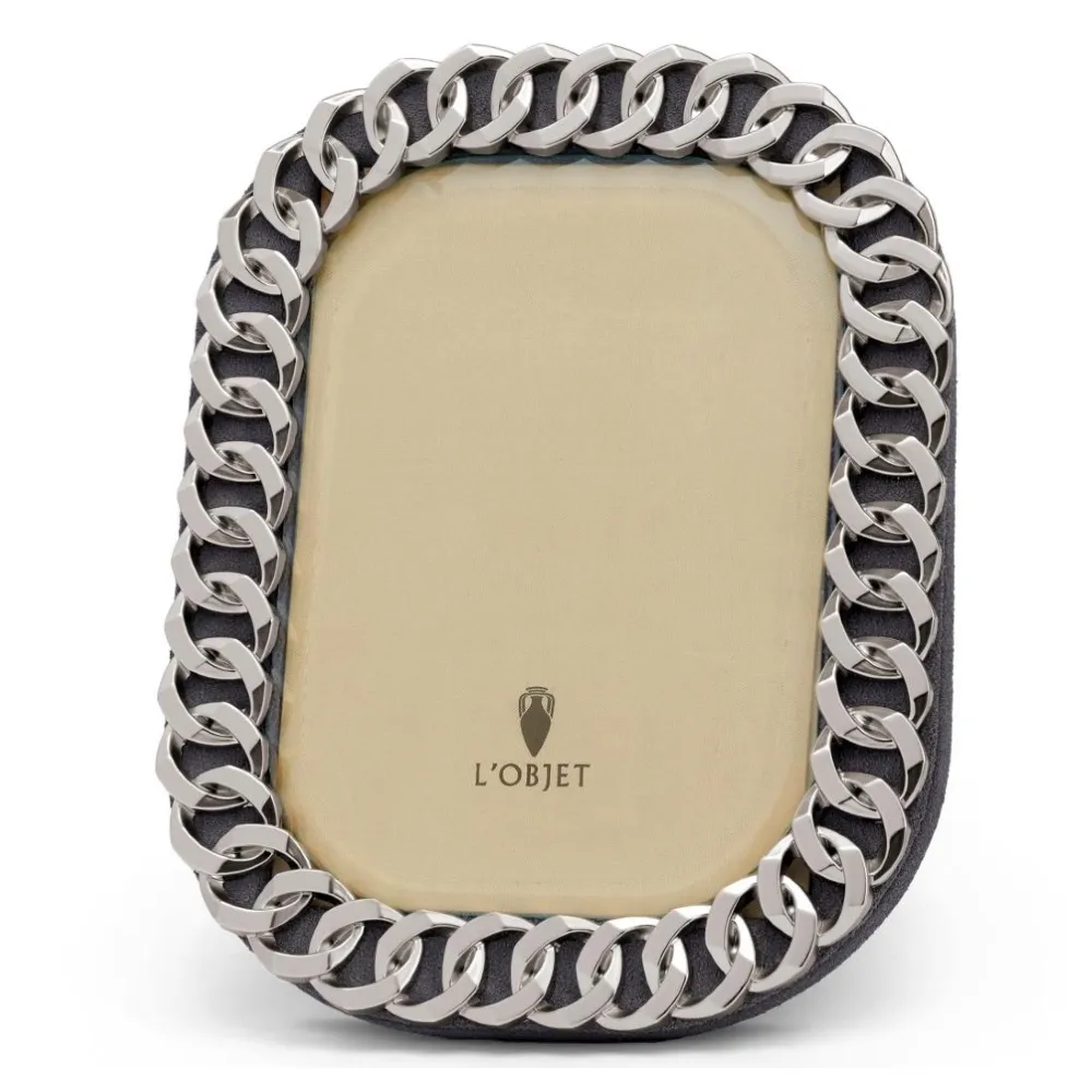Cuban Link 8x10 Photo Frame - Platinum, Metal