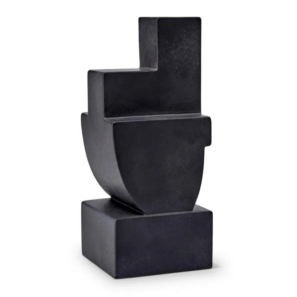 Cubisme Textured Bookend - Black, Earthenware image