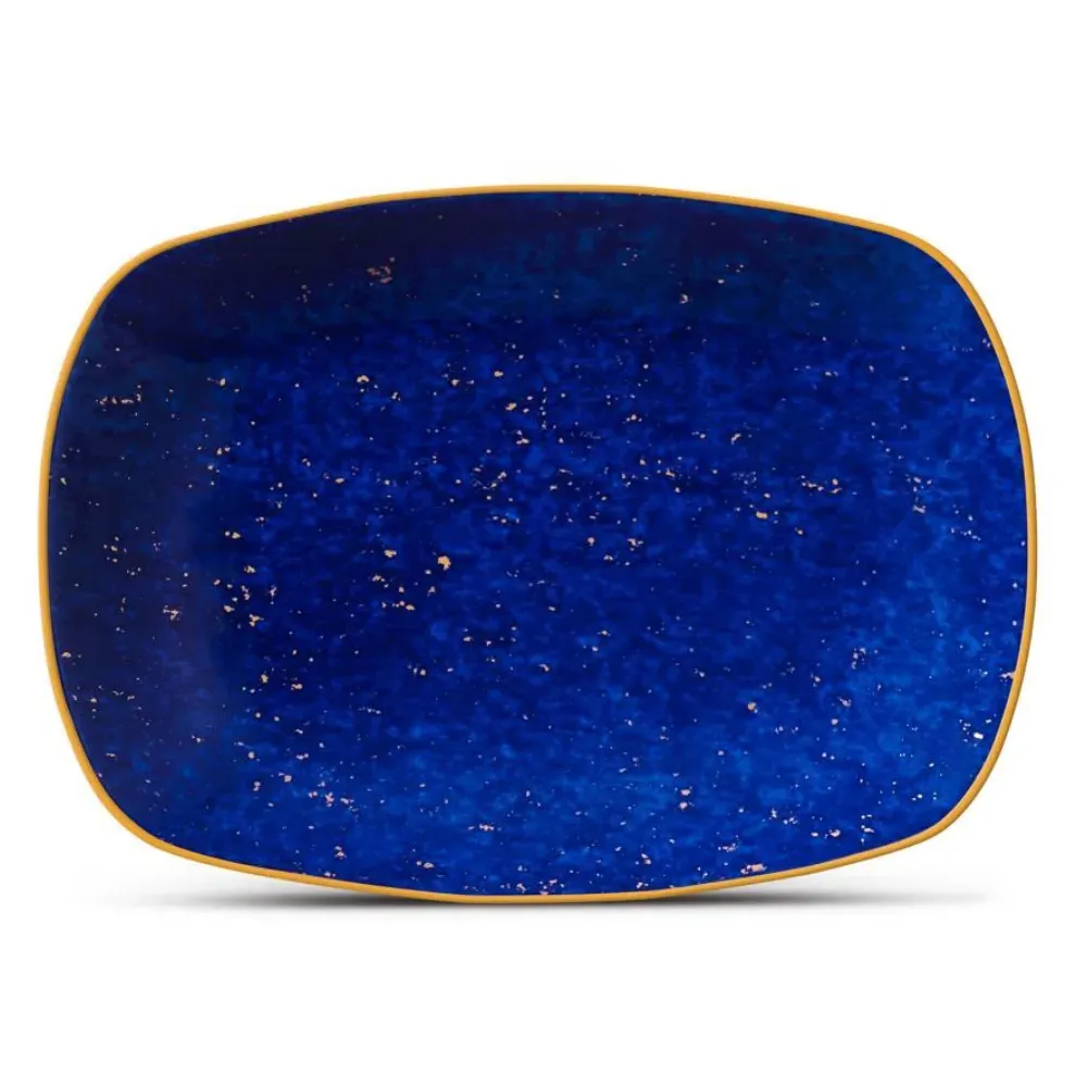 L'Objet Lapis Small Rectangular Tray - Blue, Porcelain image