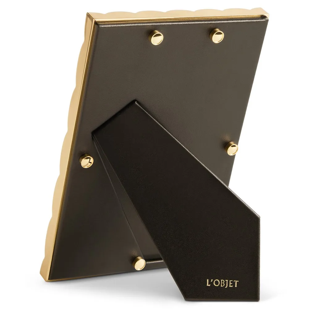 L'Objet Maxime 4x6 Photo Frame - Gold, Metal