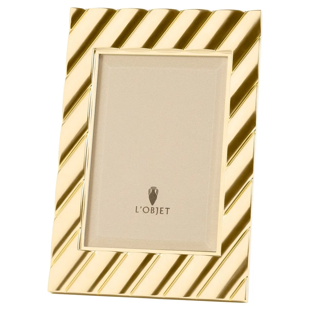 L'Objet Maxime 4x6 Photo Frame - Gold, Metal image
