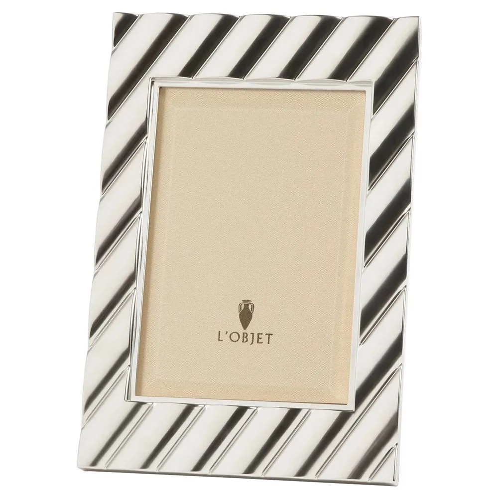 L'Objet Maxime 4x6 Photo Frame - Platinum, Metal image