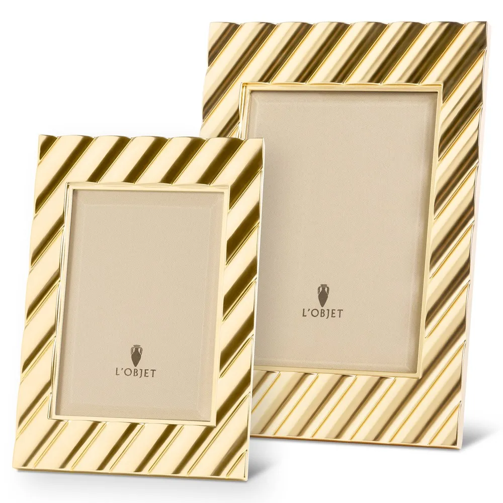 L'Objet Maxime 5x7 Photo Frame - Gold, Metal