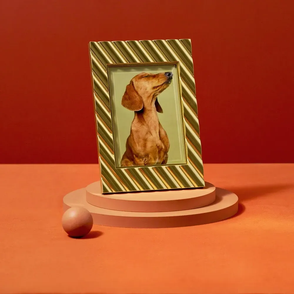 L'Objet Maxime 5x7 Photo Frame - Gold, Metal