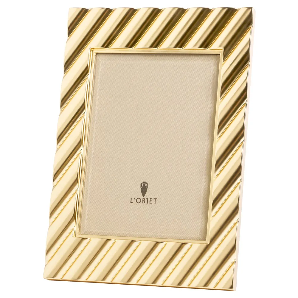 L'Objet Maxime 5x7 Photo Frame - Gold, Metal