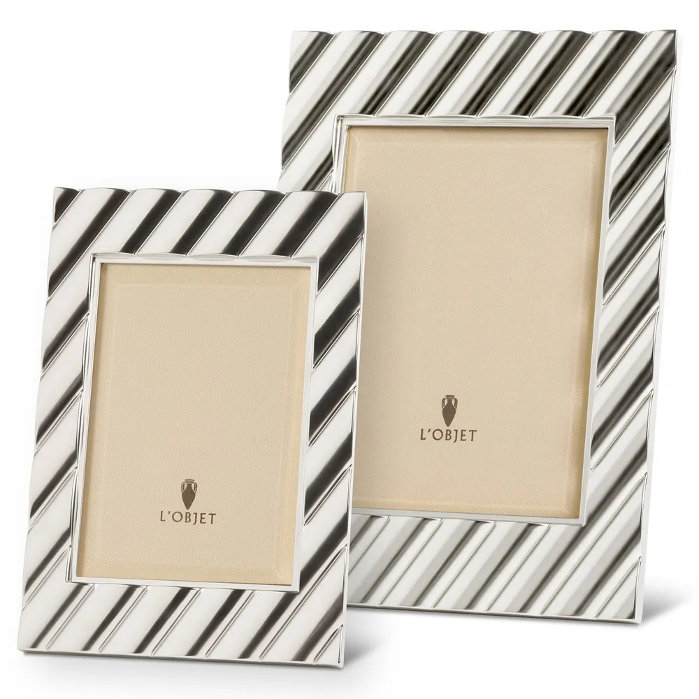 L'Objet Maxime 5x7 Photo Frame - Platinum, Metal