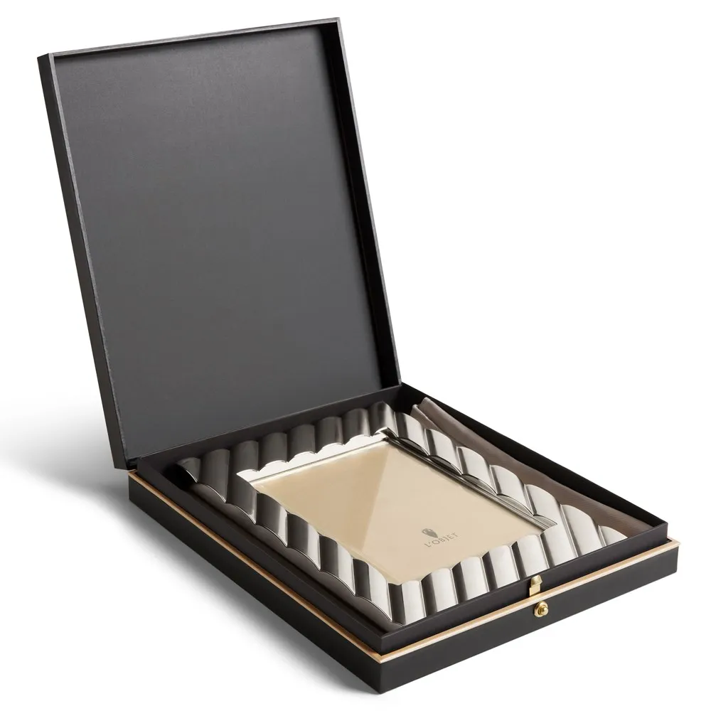 L'Objet Maxime 5x7 Photo Frame - Platinum, Metal