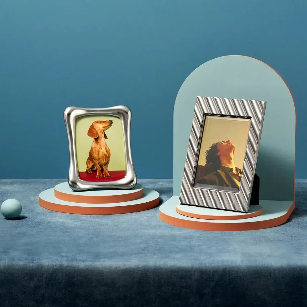 L'Objet Maxime 5x7 Photo Frame - Platinum, Metal