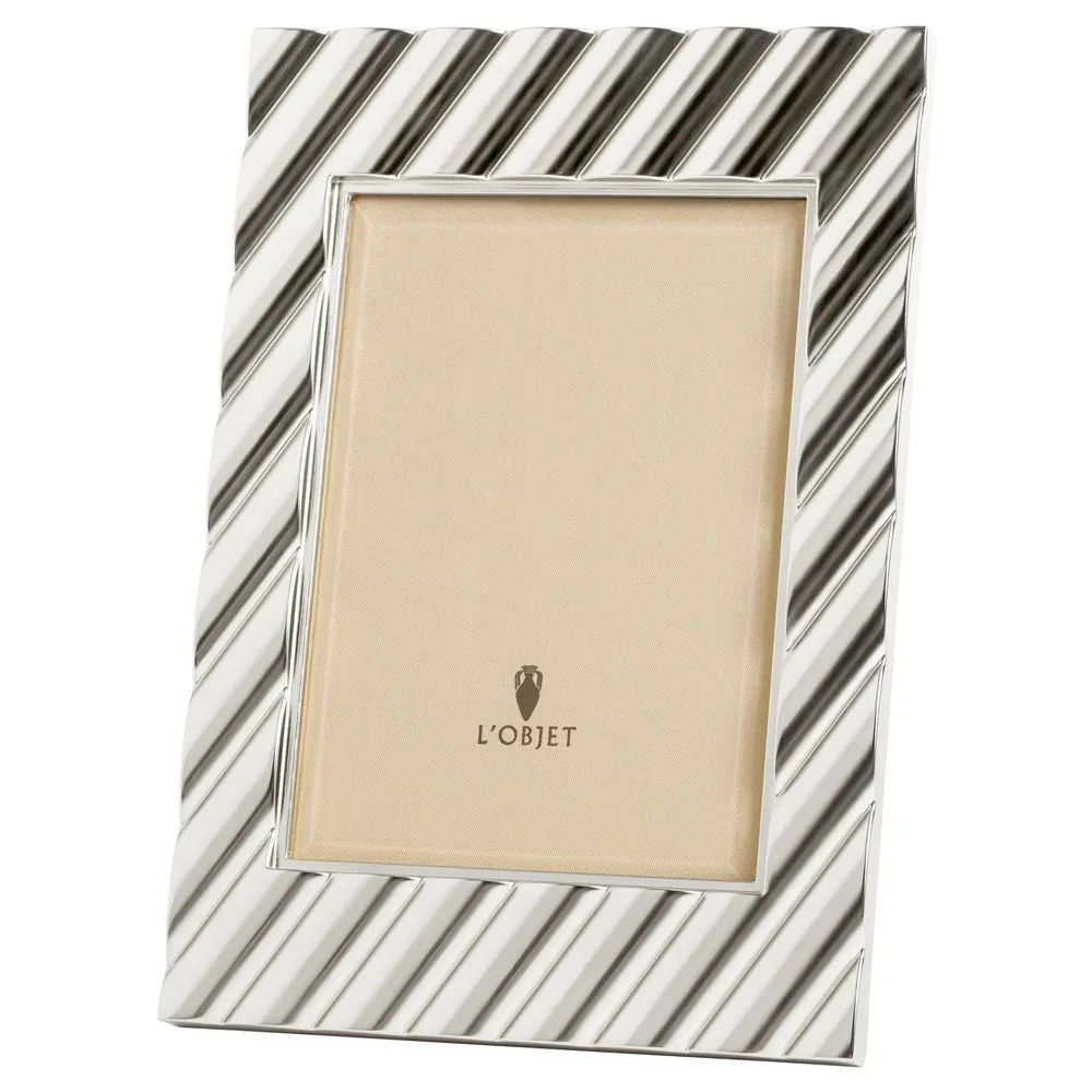 L'Objet Maxime 5x7 Photo Frame - Platinum, Metal