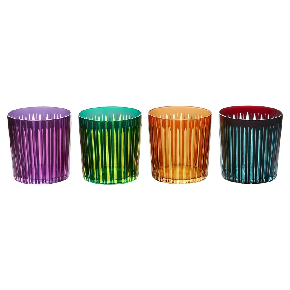 L'Objet Prism Double Old Fashioned Glass Set of 4 - Assorted image