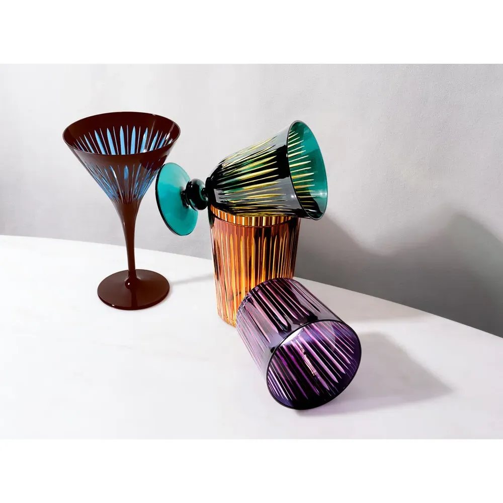 L'Objet Prism Martini Glass Set of 4 - Assorted
