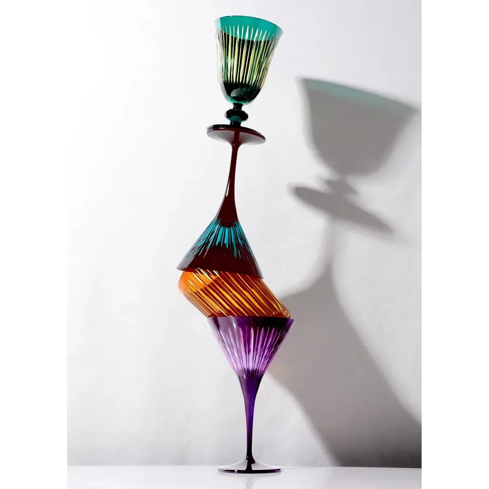 L'Objet Prism Martini Glass Set of 4 - Assorted