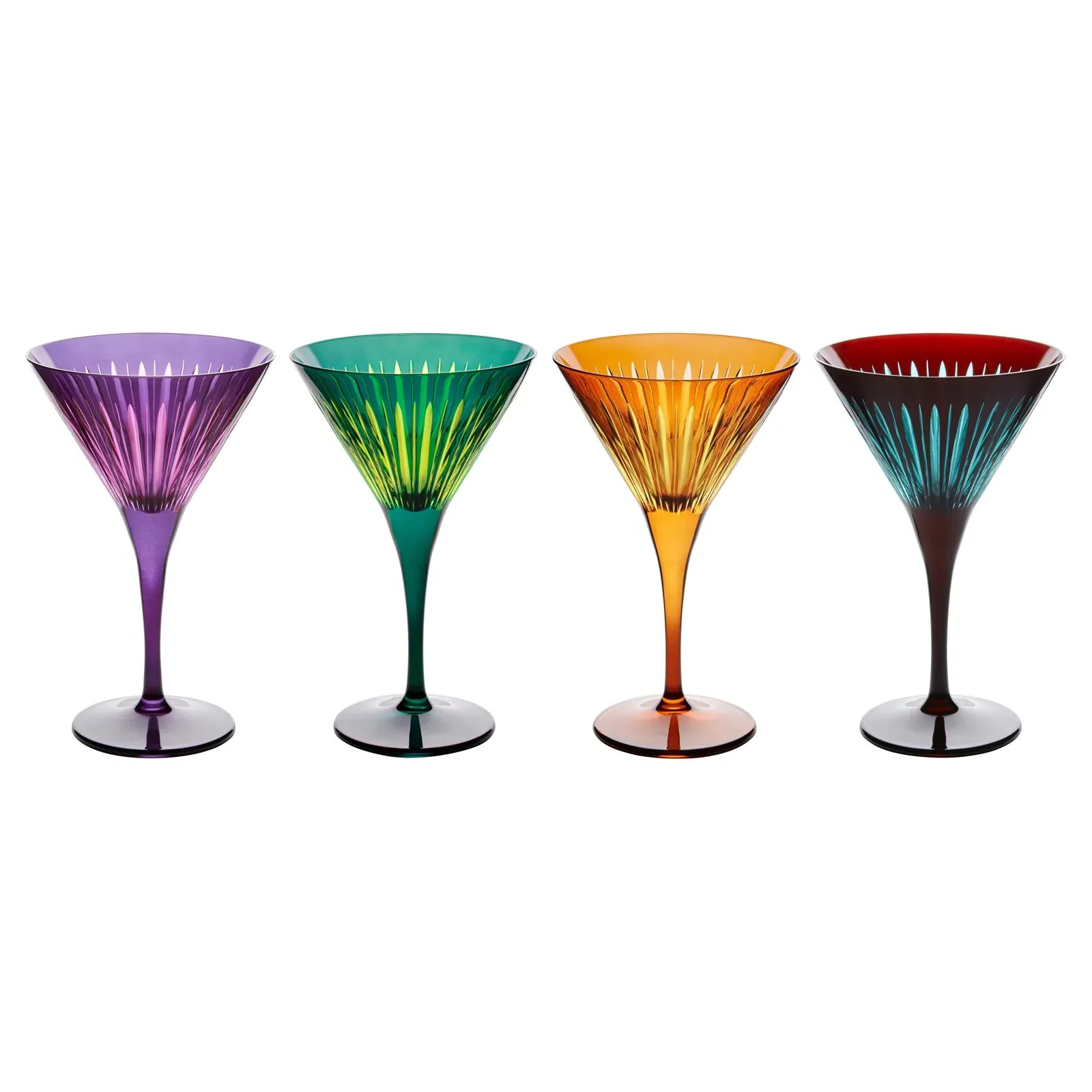L'Objet Prism Martini Glass Set of 4 - Assorted