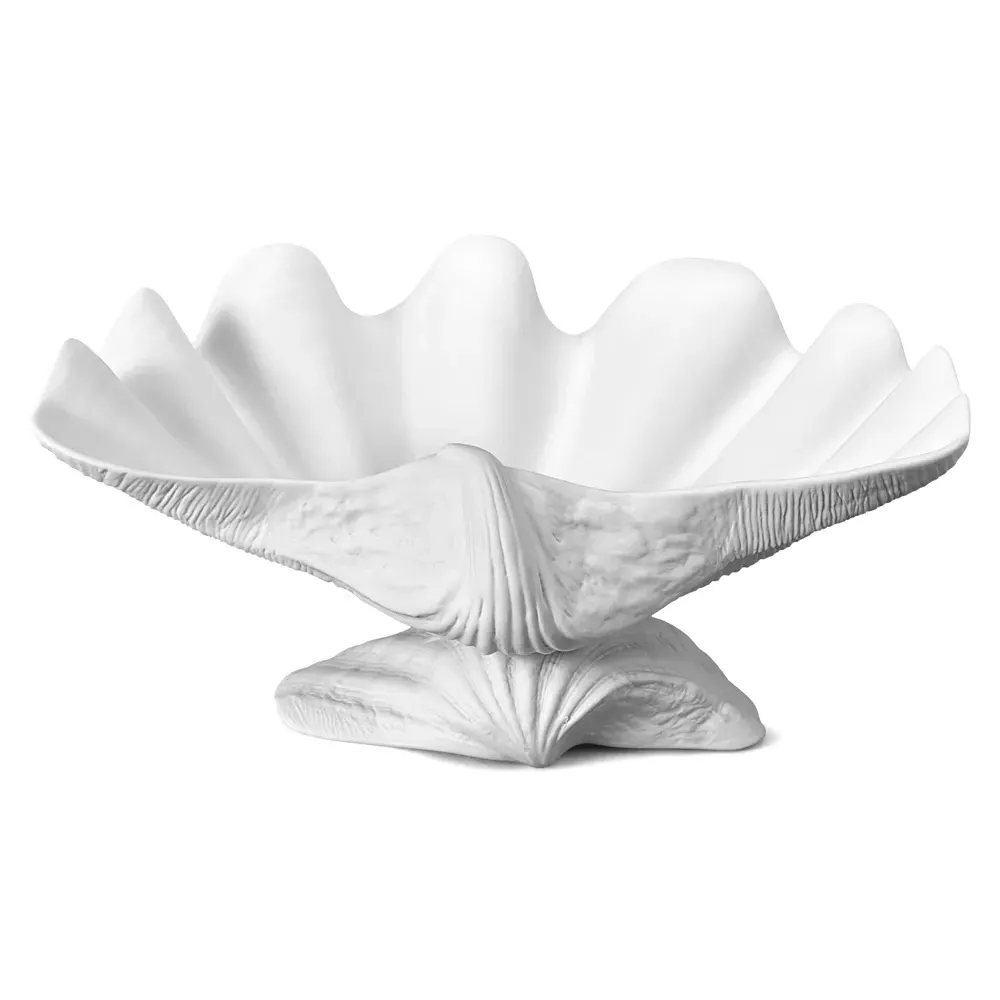 Neptune Extra Large Footed Serving Bowl - White, Porcelain