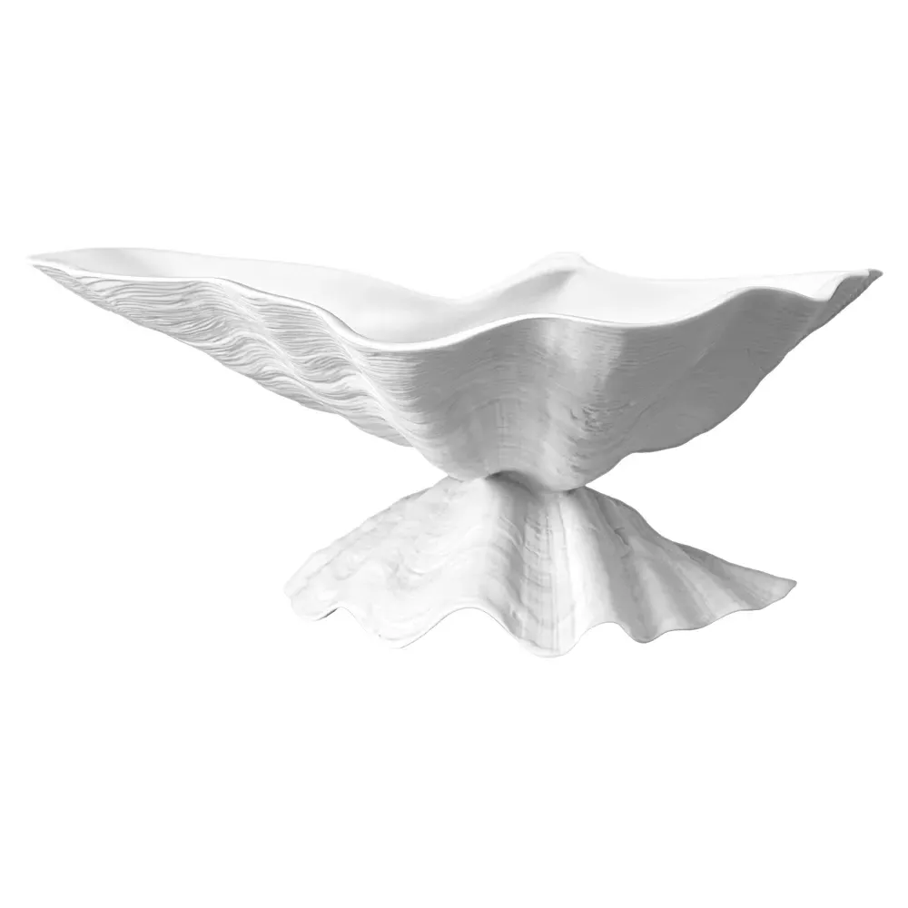 Neptune Medium Footed Serving Bowl - White, Porcelain image