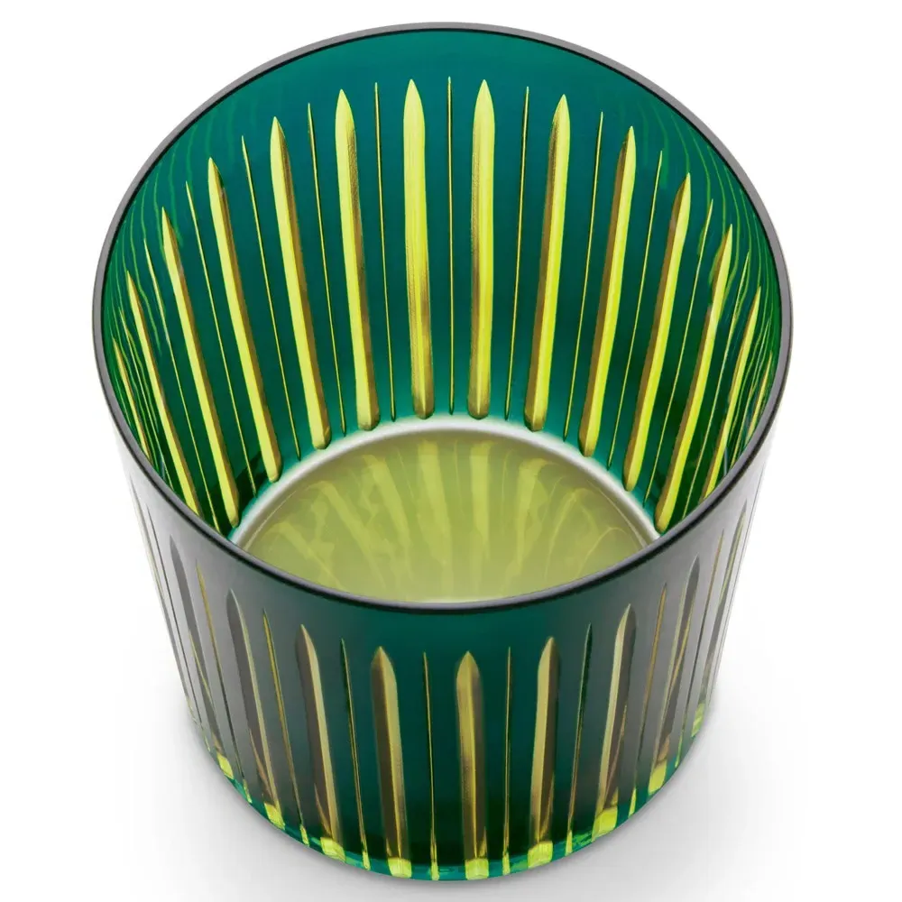 Prism Double Old Fashioned Glass Set of 4 - Green