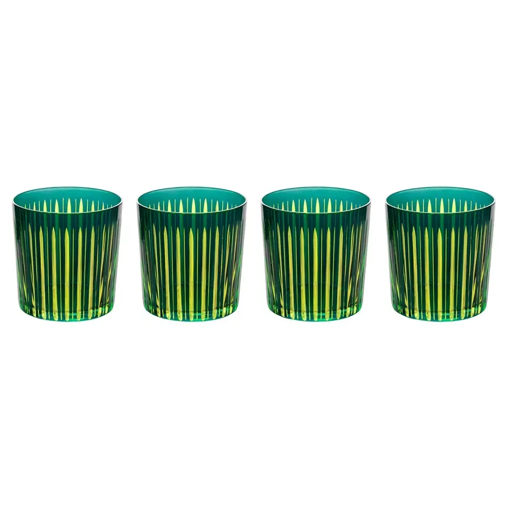 Prism Double Old Fashioned Glass Set of 4 - Green image