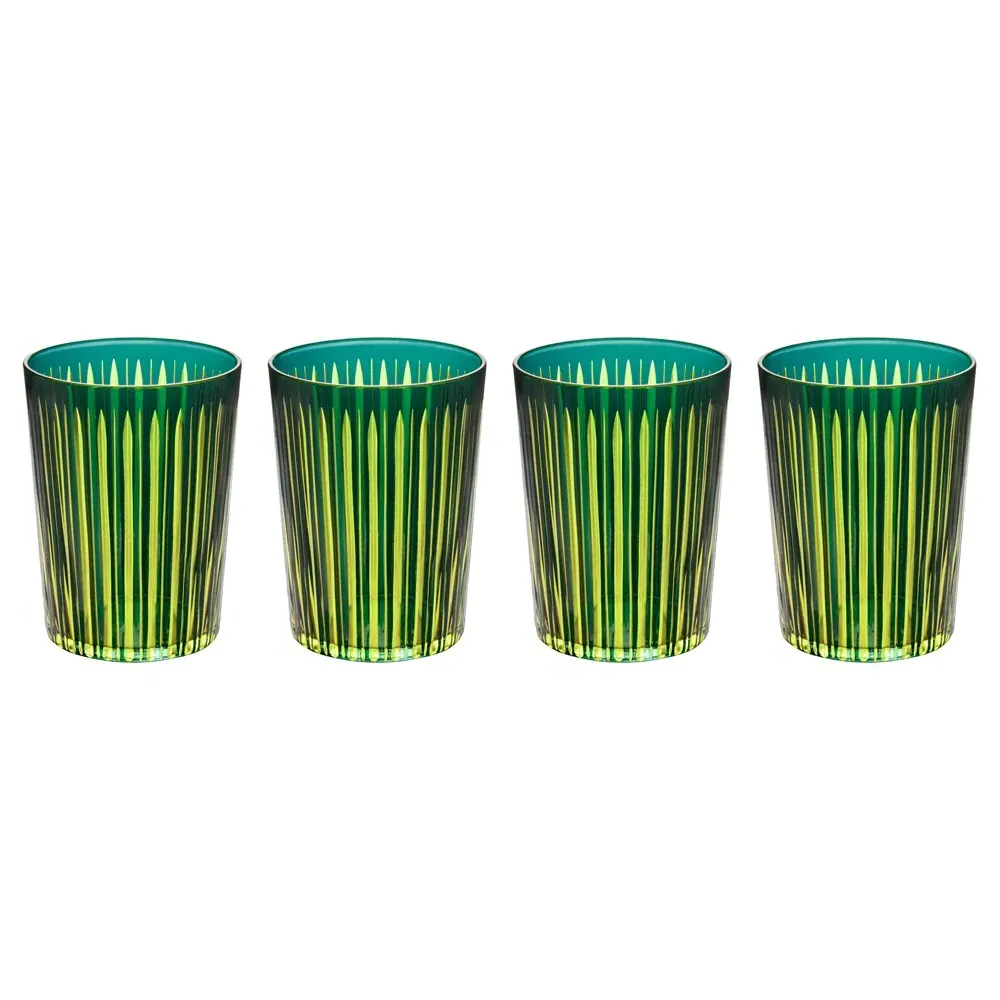 Prism Highball Glass Set of 4 - Green