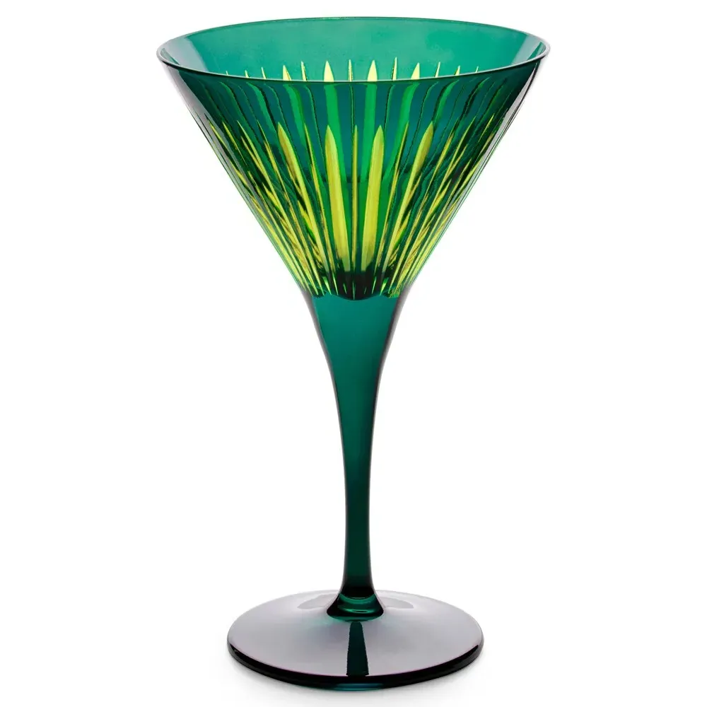 Prism Martini Glass Set of 4 - Green