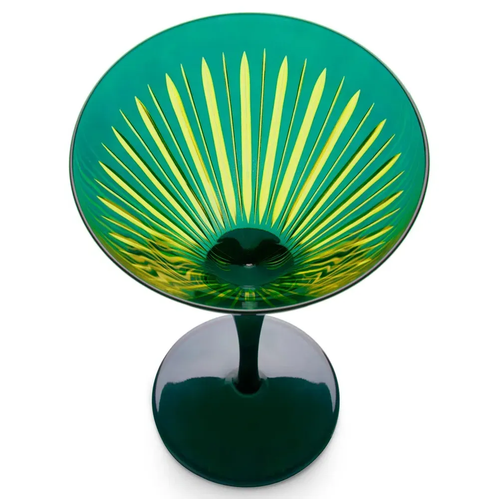 Prism Martini Glass Set of 4 - Green