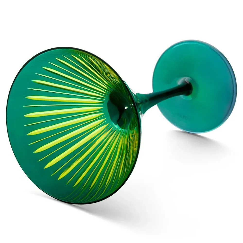 Prism Martini Glass Set of 4 - Green
