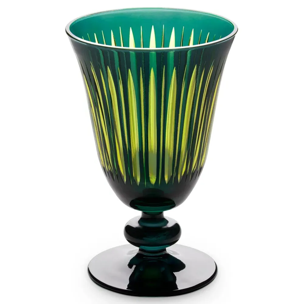 Prism Wine Glass Set of 4 - Green