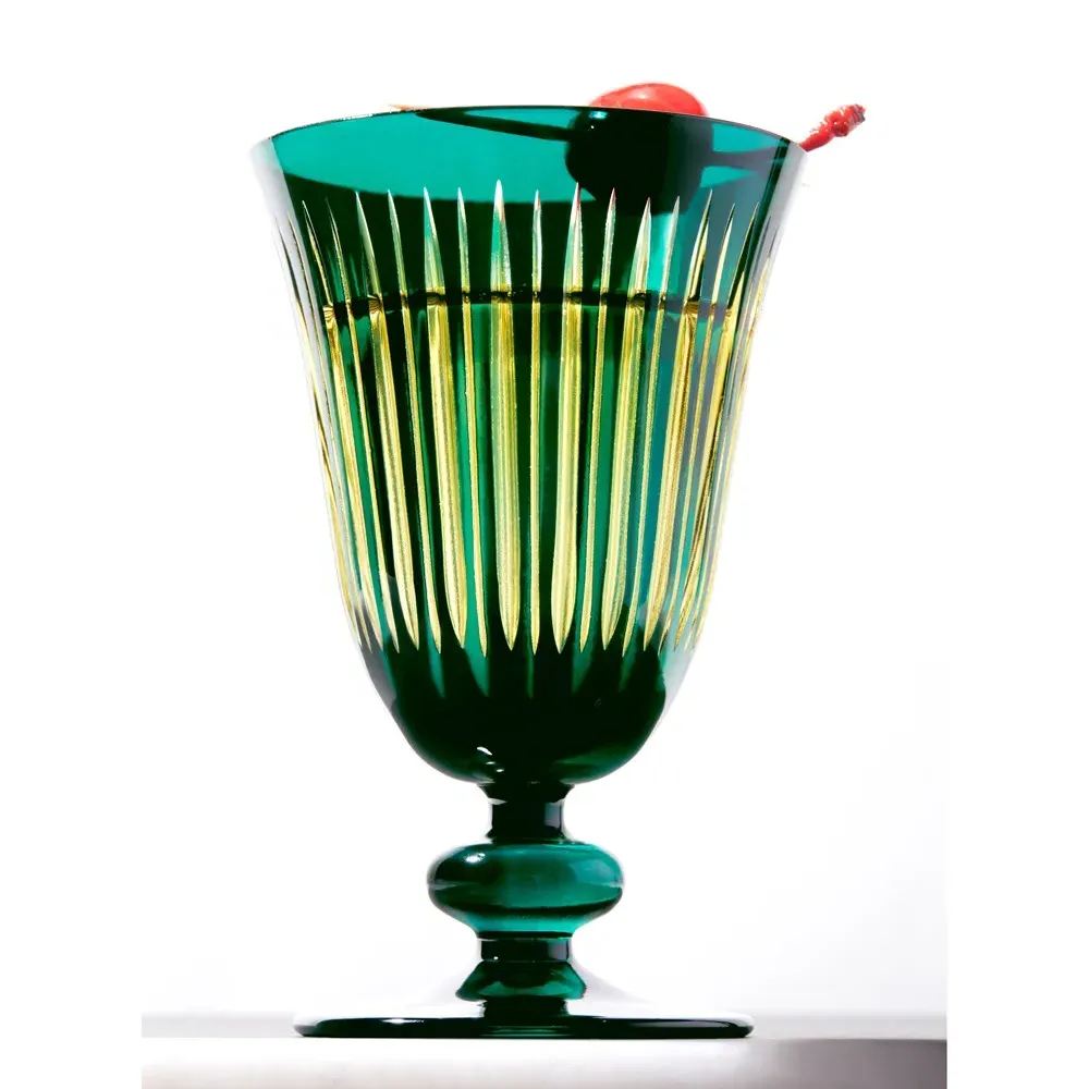 Prism Wine Glass Set of 4 - Green