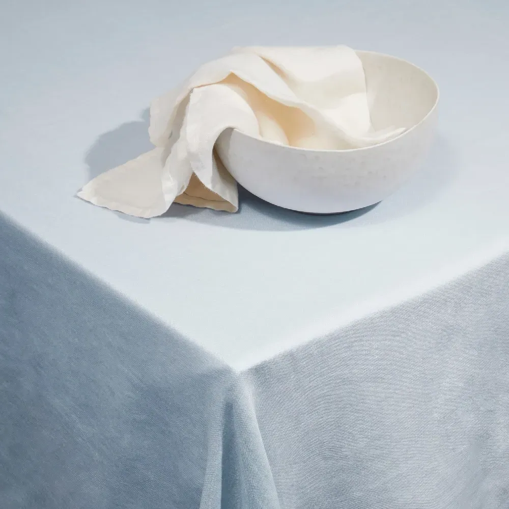 Sateen Tablecloth - Light Blue, Linen