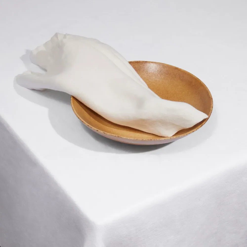 Sateen Tablecloth - White, Linen