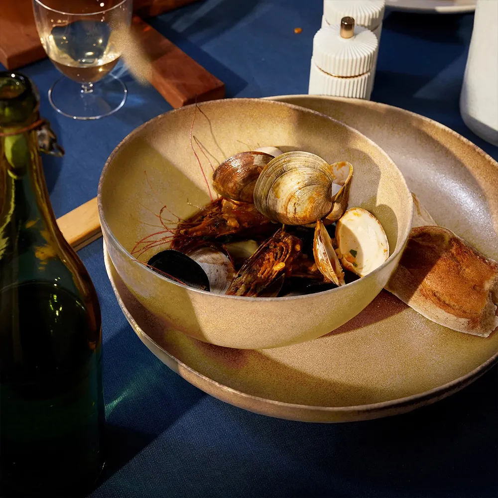 Terra Large Serving Bowl - Leather Brown, Porcelain