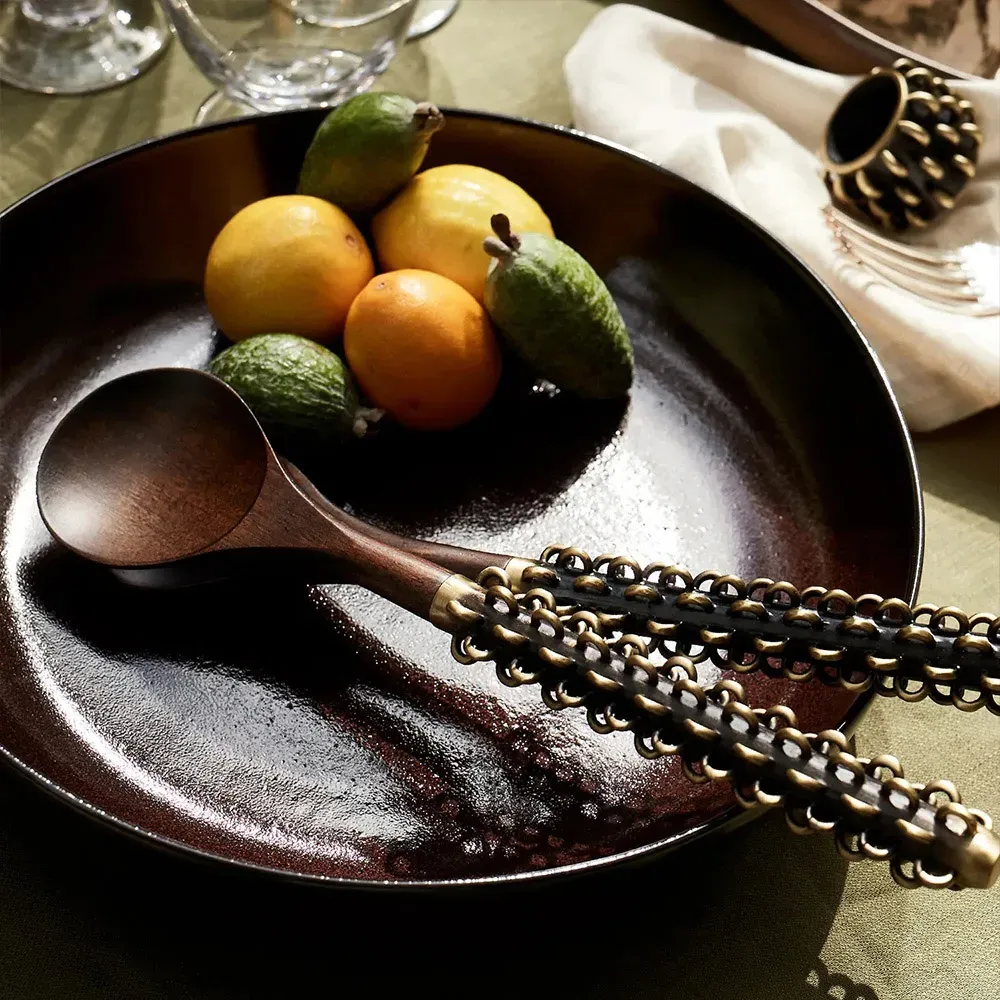 Terra Large Serving Bowl - Wine, Porcelain