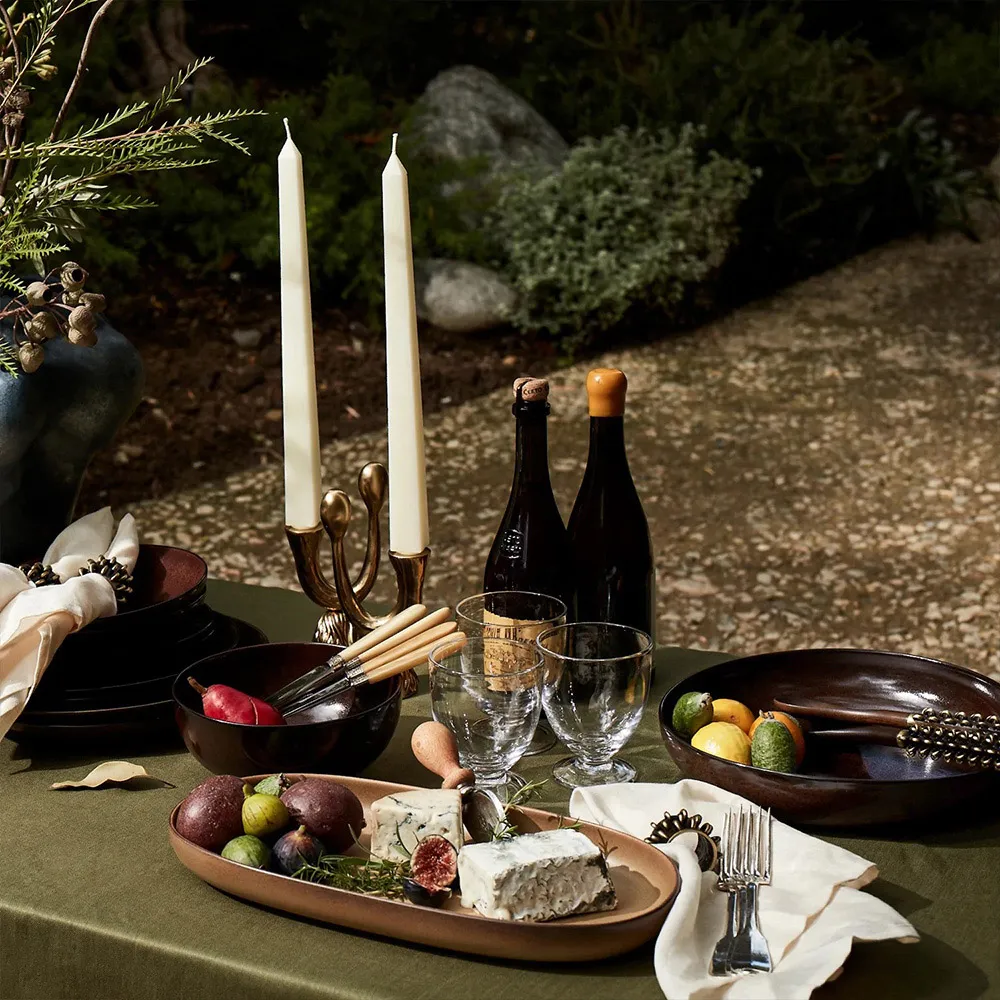 Terra Large Serving Bowl - Wine, Porcelain