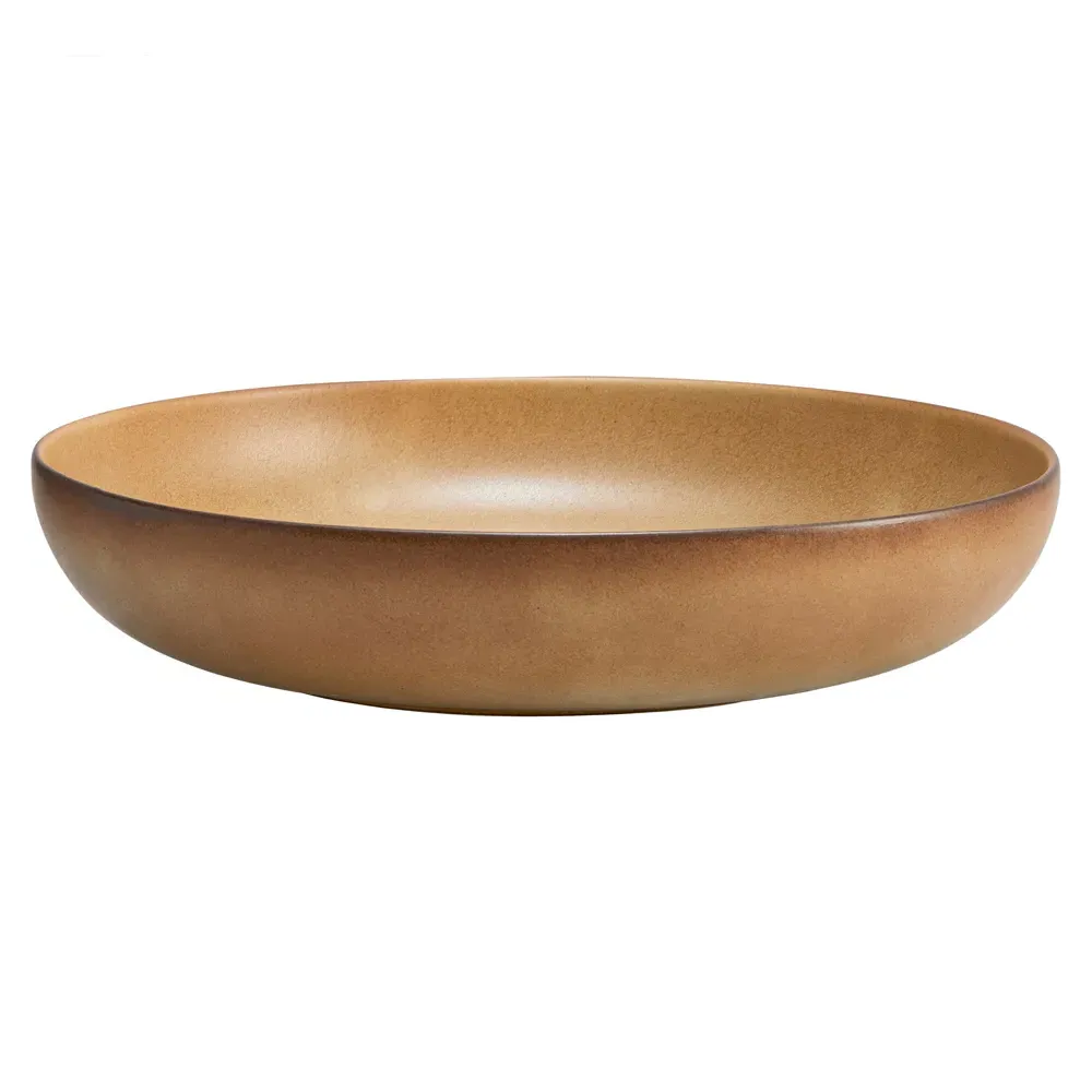 Terra Medium Serving Bowl - Leather Brown, Porcelain