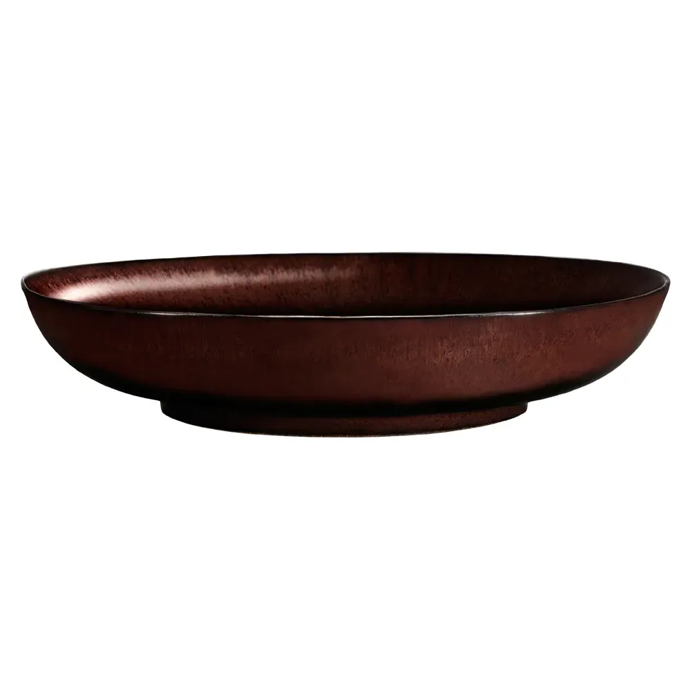 Terra Medium Serving Bowl - Wine, Porcelain image