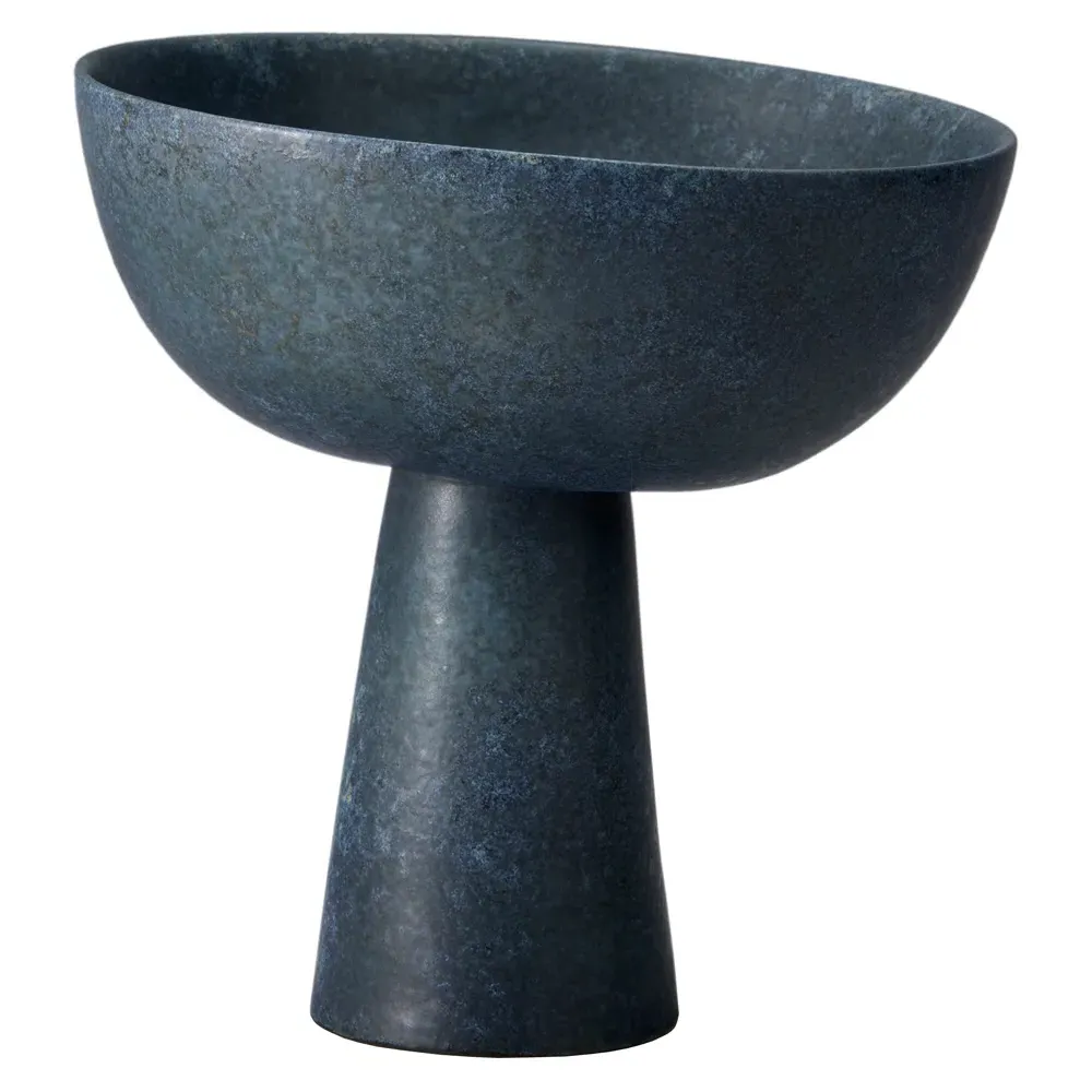 Terra Small Footed Serving Bowl - Iron Blue, Porcelain image