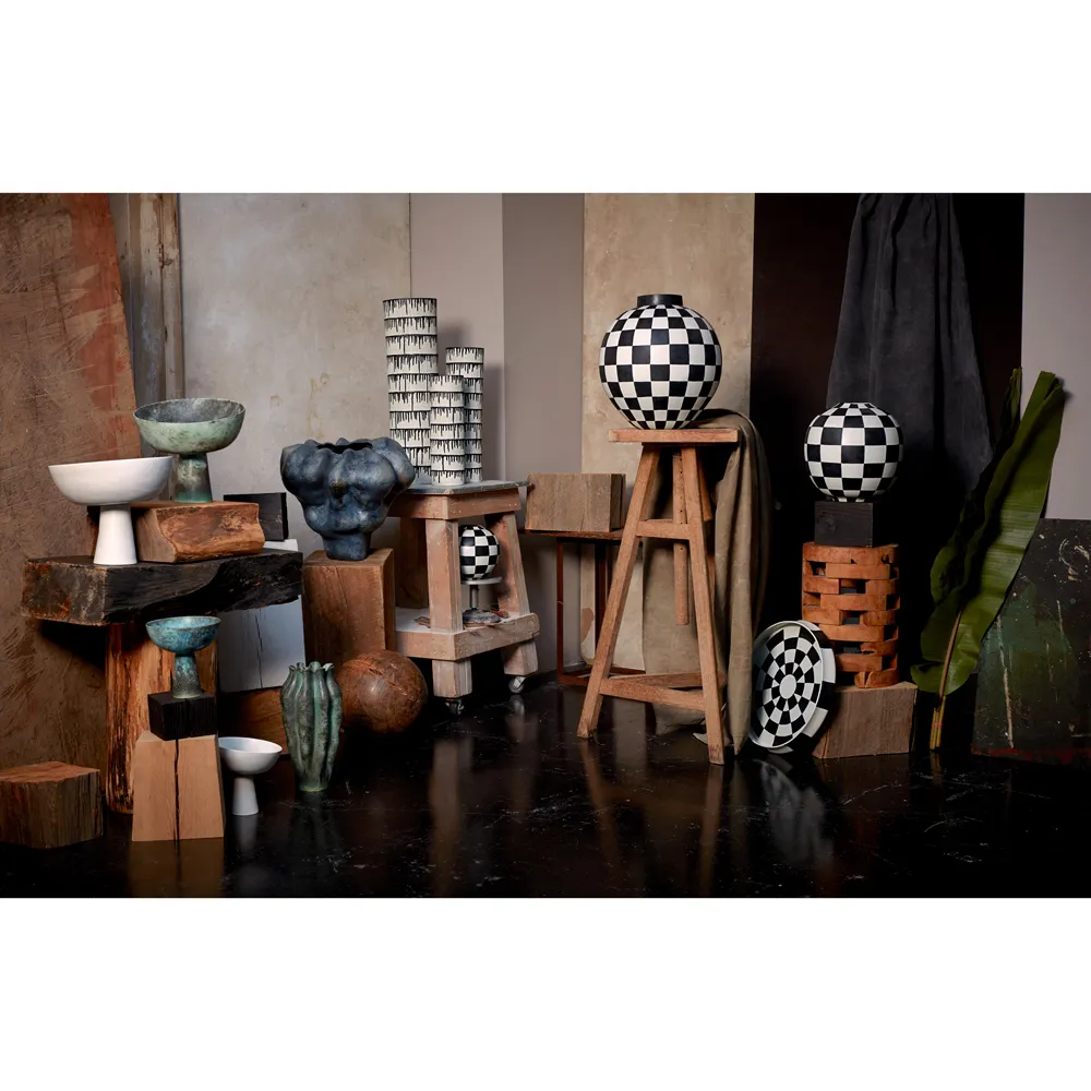 Terra Small Footed Serving Bowl - Stone White, Porcelain