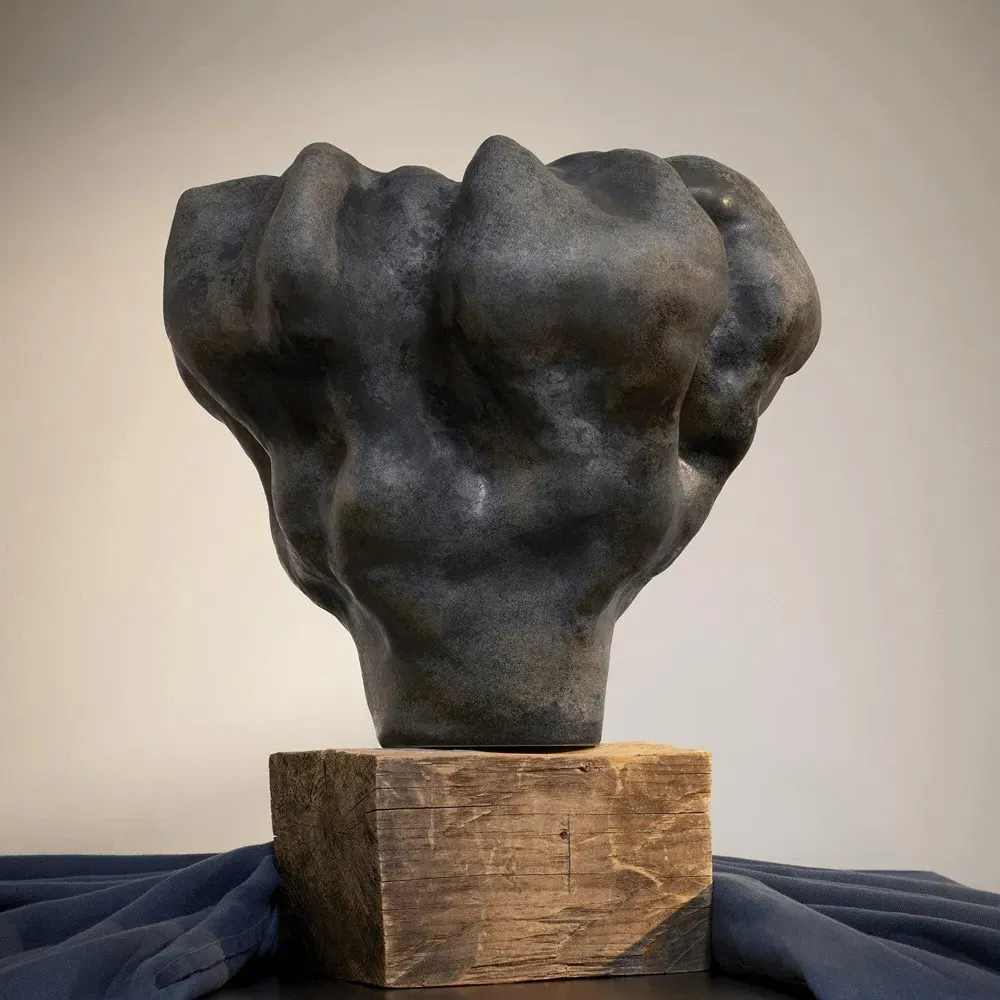 Timna Short Decorative Vase - Blue, Porcelain