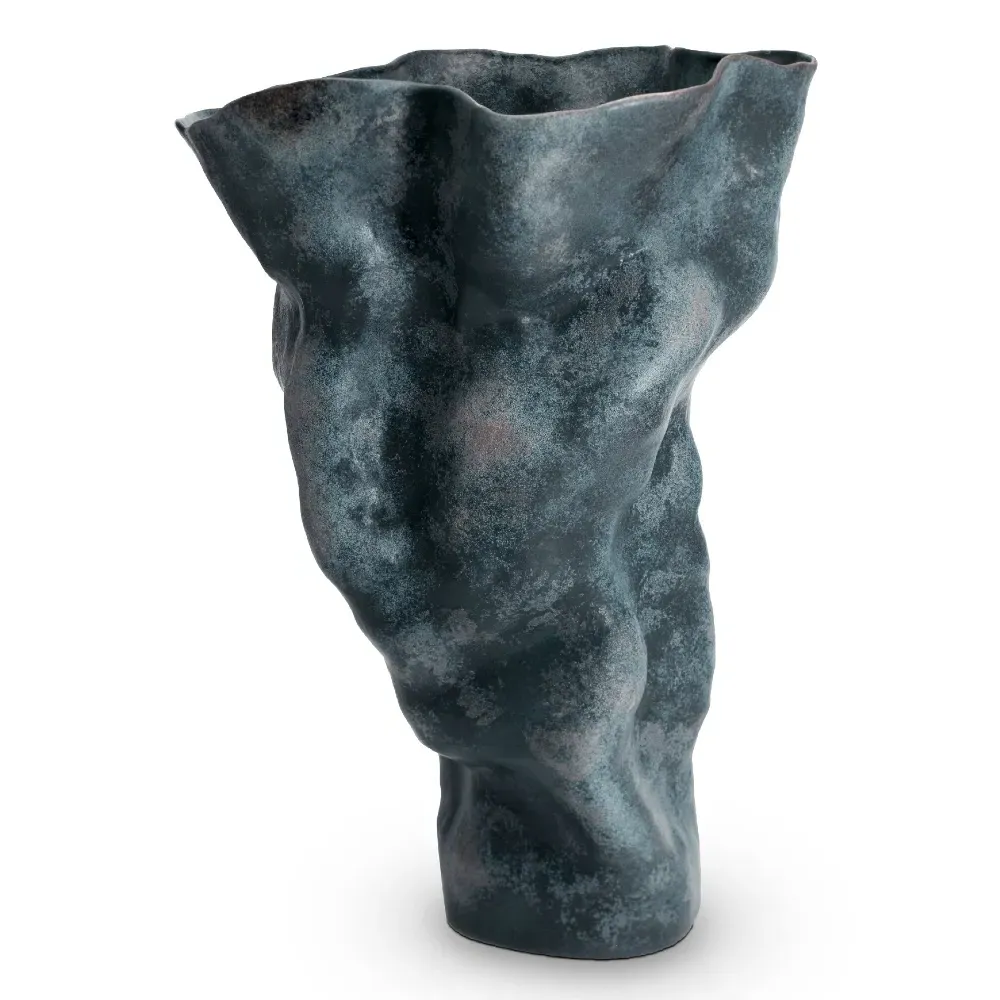Timna Tall Decorative Vase - Blue, Porcelain