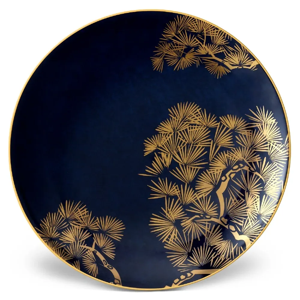 Zen Bonsai Dessert Plate Set of 4 - Blue, Porcelain image