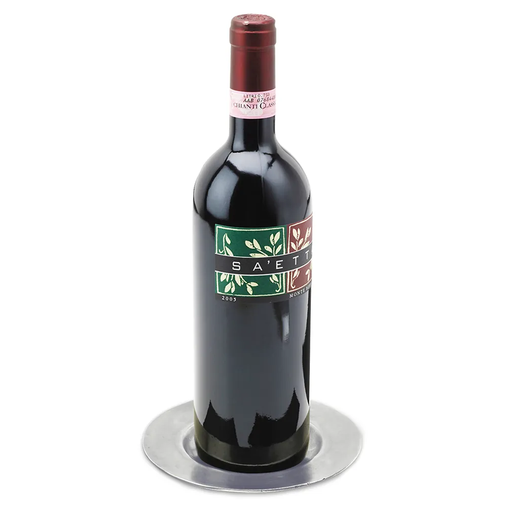 Antique Pewter Bottle Coaster - Silver