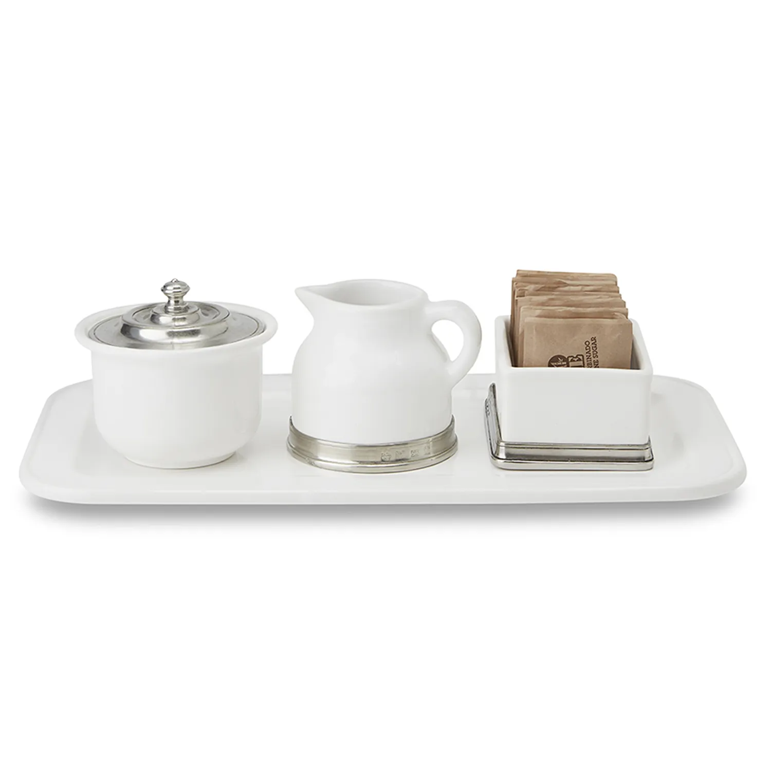 Convivio Rectangular Tray - White, Ceramic