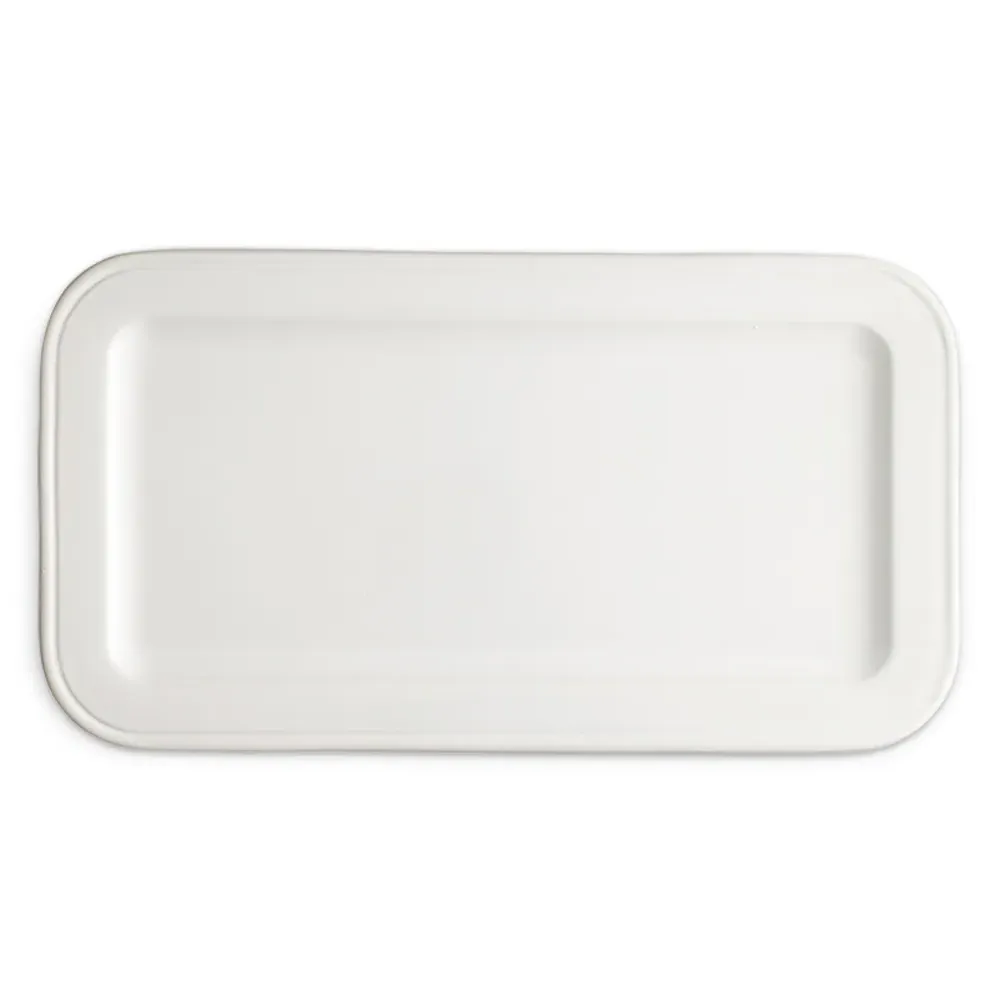 Convivio Rectangular Tray - White, Ceramic image