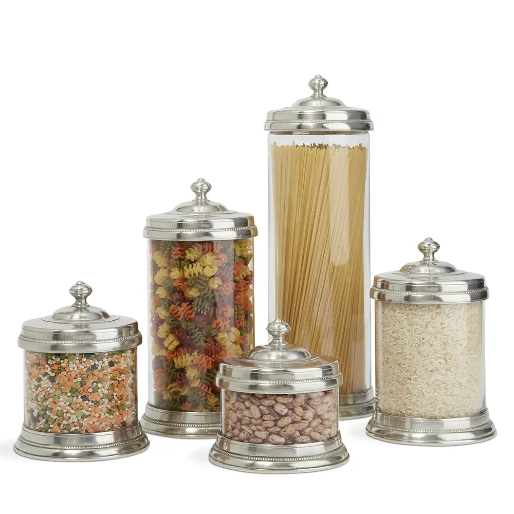 Convivio Small Ceramic Canister with Lid - White