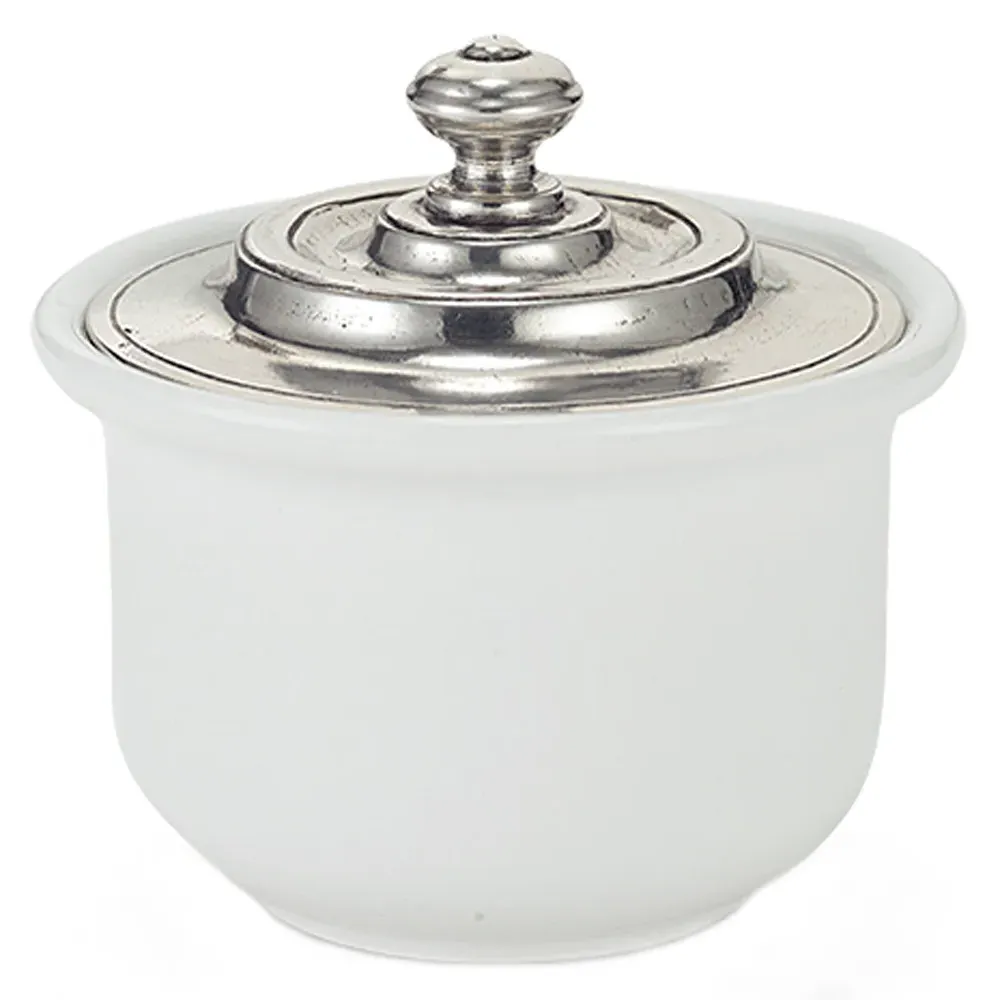 Convivio Sugar Bowl - White, Ceramic