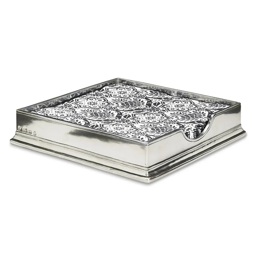 Large Napkin Holder - Silver, Pewter