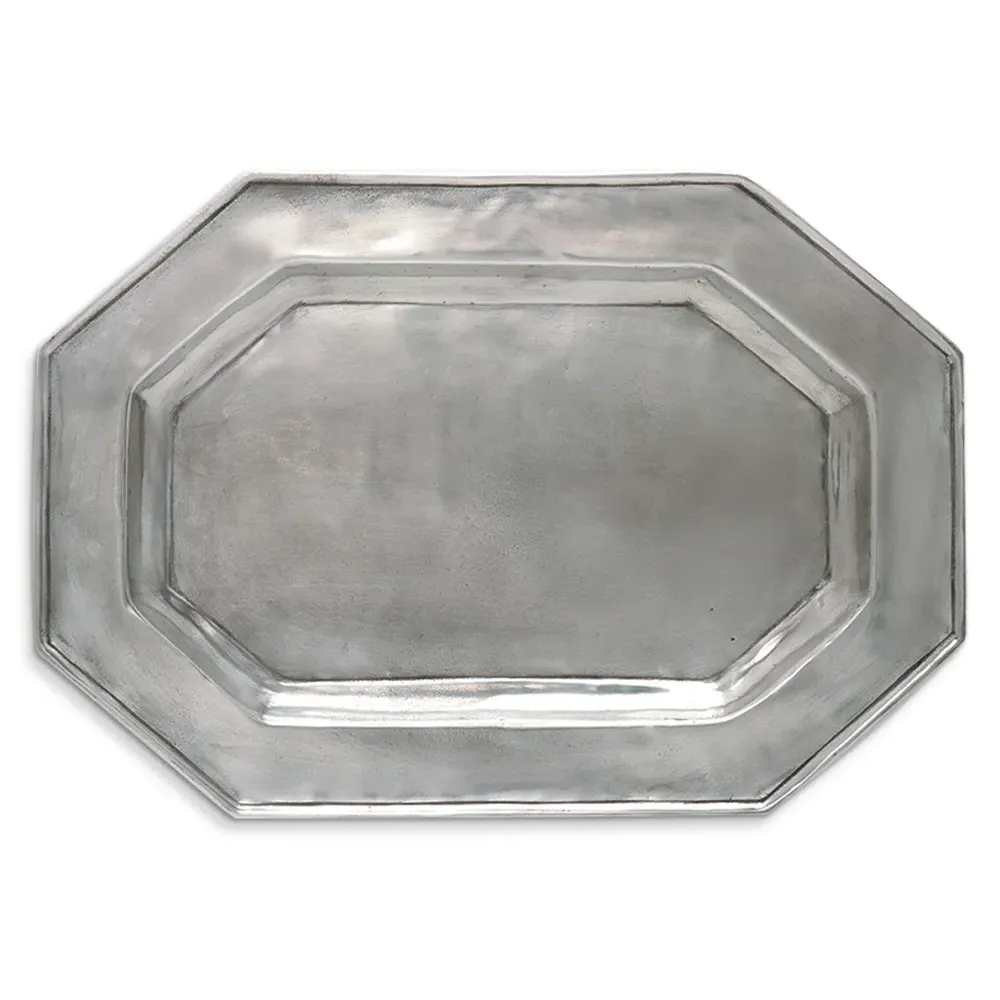Octagonal Tureen Tray - Silver, Pewter