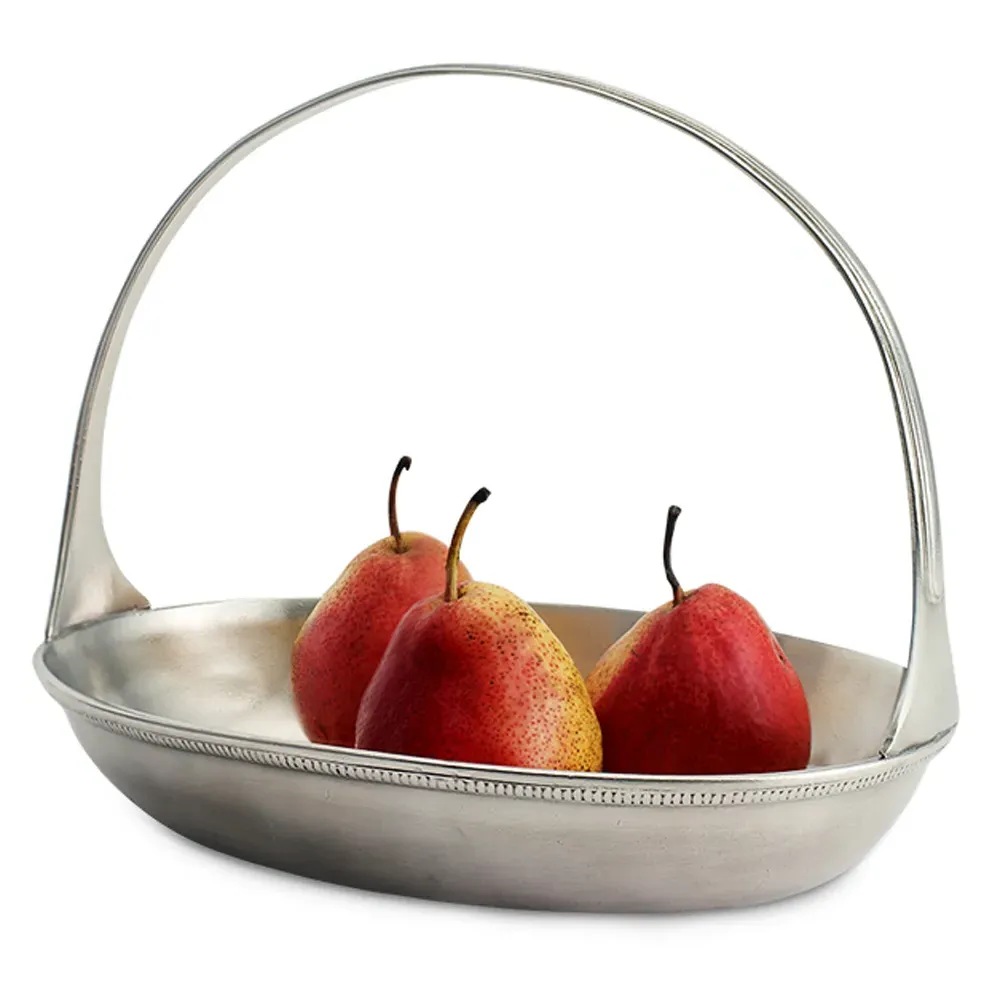 Oval Basket Bowl - Silver, Pewter image