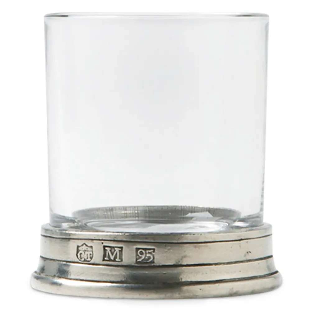 Pewter Base Crystal Shot Glass - Clear image